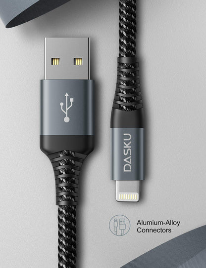 10 Ft Iphone Charger Cord 3Pack Long Mfi Certified Lightning Cable 10 Feet Braided USB Iphone Charging Cord with Apple Iphone 14 13 12 11 Pro Max XS XR X 8 7 6 5 plus Ipad