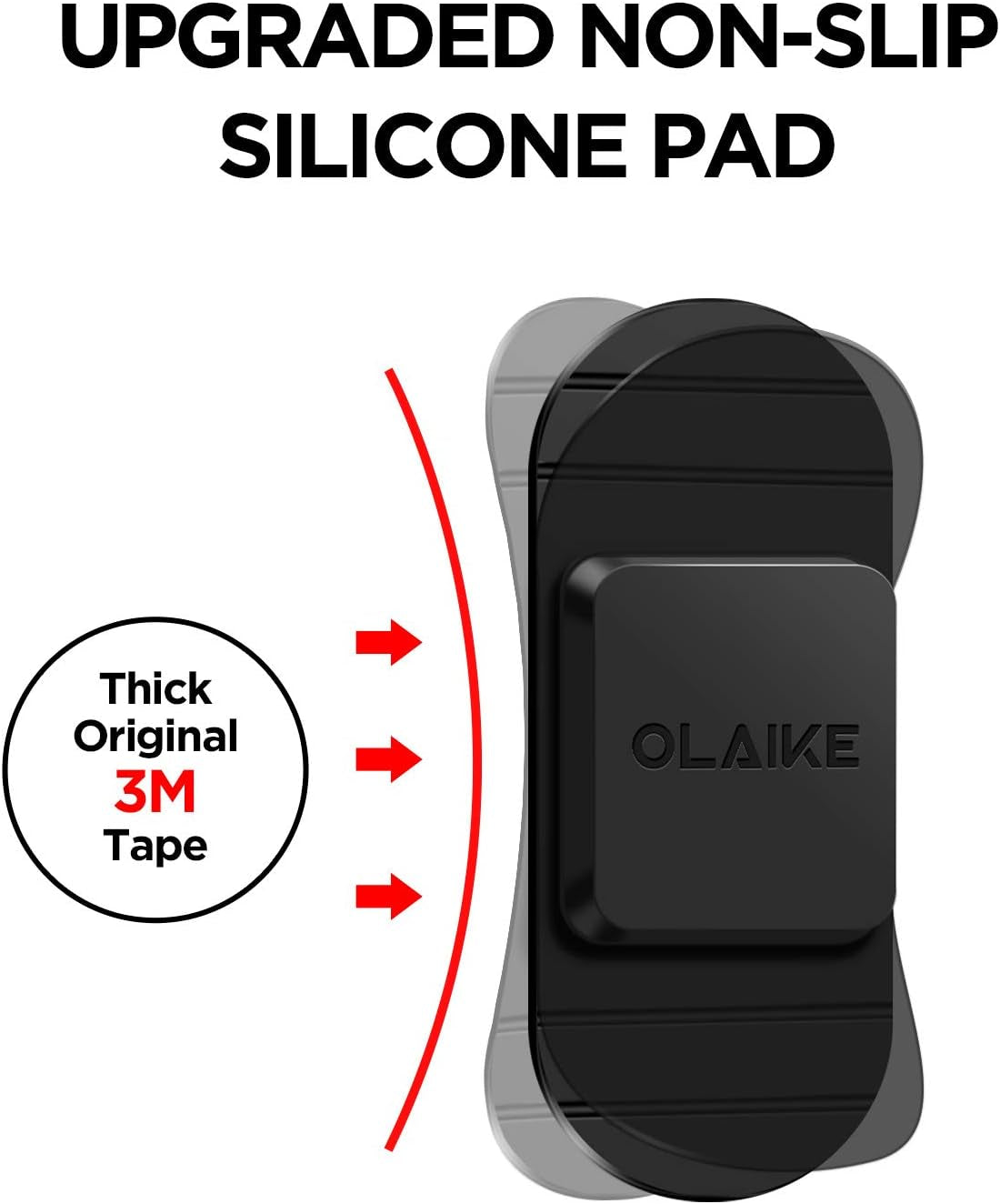 Car Mount for Auto,Car Mount Bracket Holder - Bendable Base - Stick to Flat or Oblique Car Face with 3M Tape - New Universal Dashboard Car Mount Fits for All Cars,Base